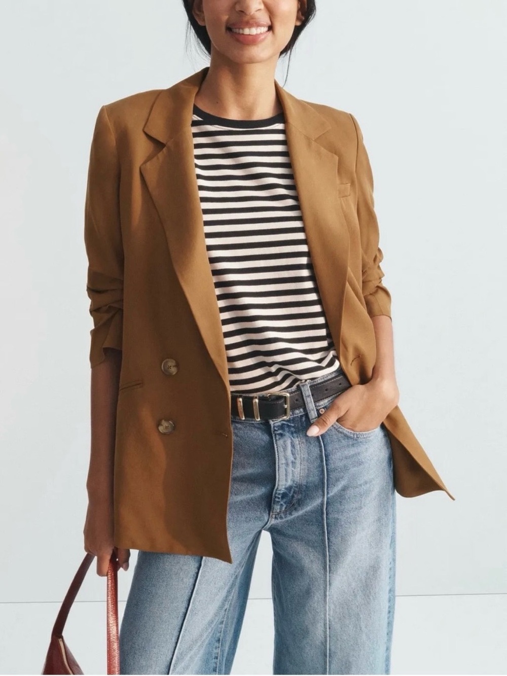 Veronica Beard Rupert Double-Breasted Blazer in Whiskey Size 8 - Picture 7 of 15